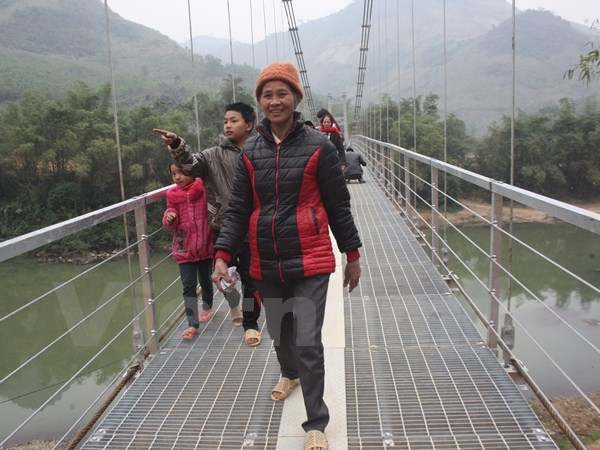 Completing the Phieng Vang suspension bridge, the time of the 